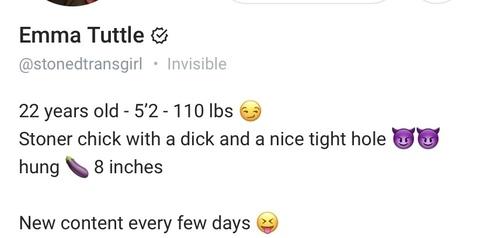 Emma Tuttle FREE page @stonedtransgirlfree cover picture